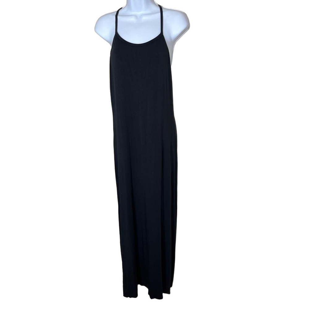 Fabletics Black Racerback Sleeveless Maxi Dress Womens Stretchy Small